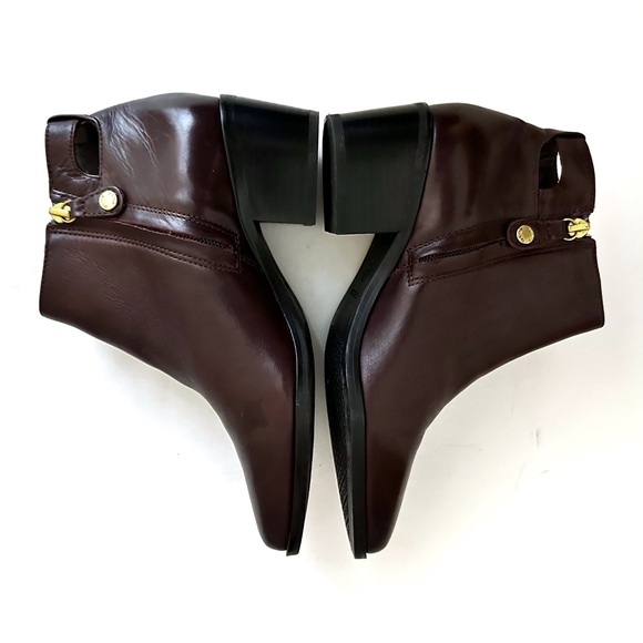 Geox Lia Ox Blood Leather Ankle Bootie Size 36 / 5.5 - Picture 5 of 11